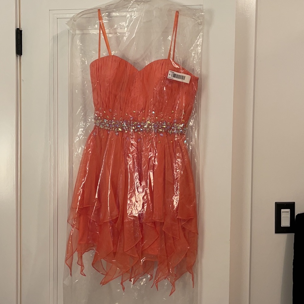 La Femme Homecoming Dress sparkly rhinestones NWT